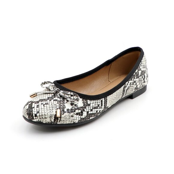 Women's Cushioned Insole Classic Bow Tie Ballerina Flat - Picture 6 of 10